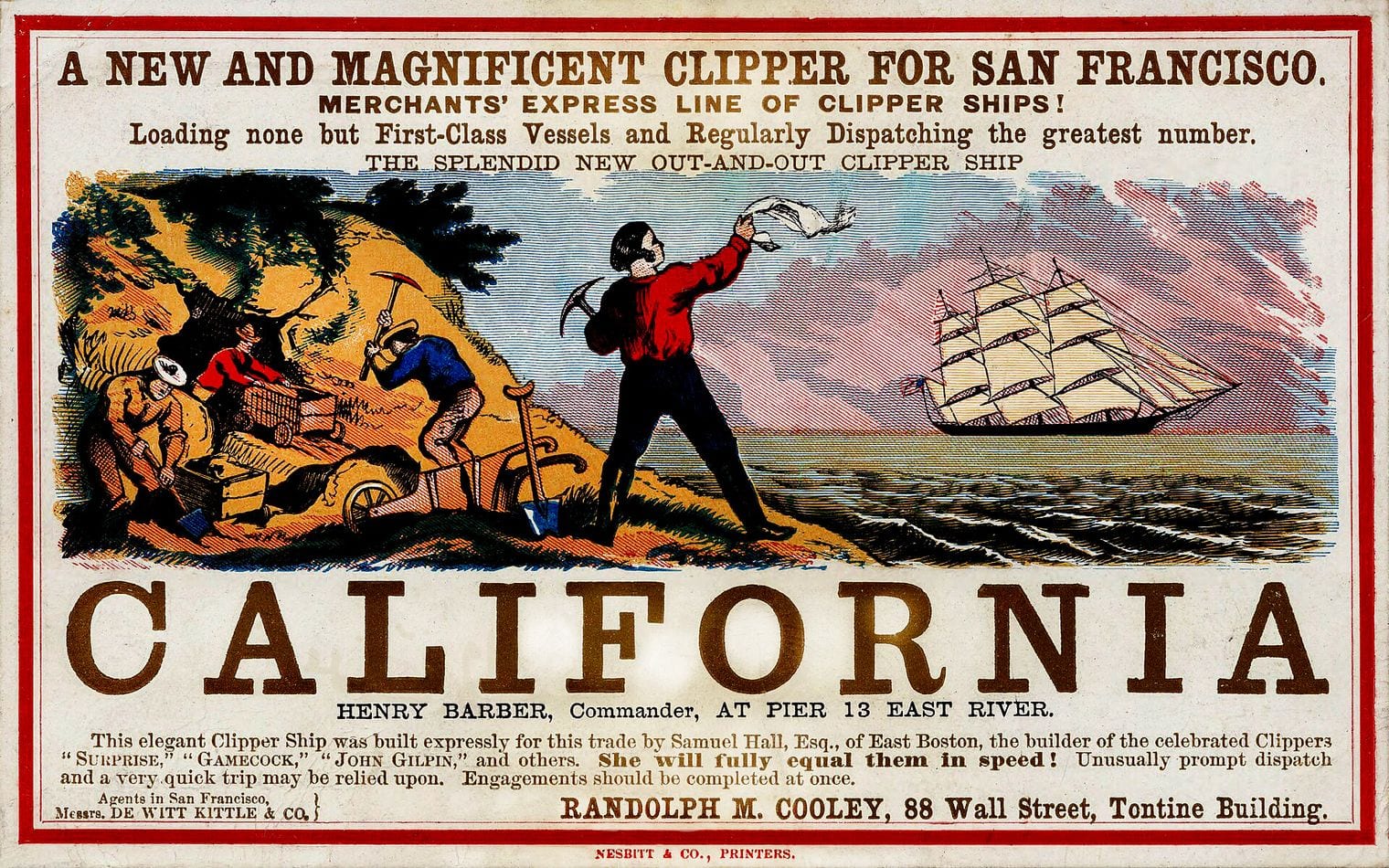 The Gold Rush Brought 300,000 People, Half by Sea, California