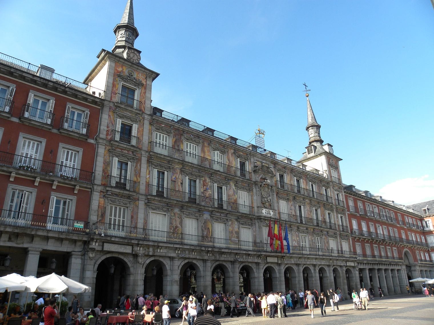 237 Balconies Look Down on Plaza Mayor, Spain