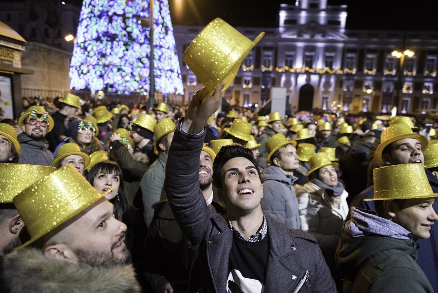 A Whole Country Eats Grapes Under One Clock, Spain