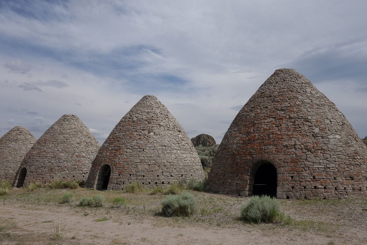 Six Beehive Ovens Made Charcoal for Silver Smelters, Nevada