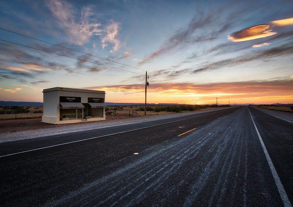 A Fake Prada Store Sits Alone in the Desert, Texas