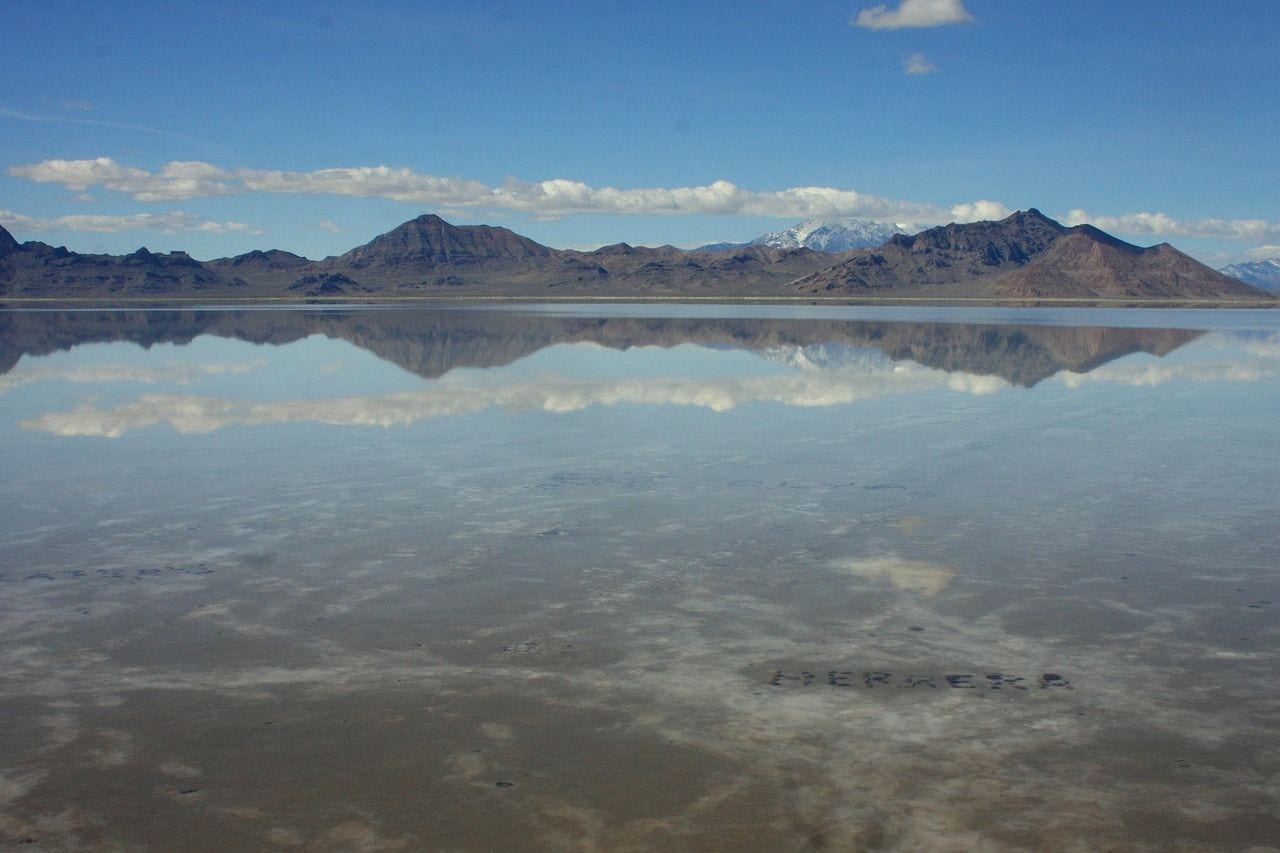 The Bonneville Salt Flats Cover 30,000 Acres, Utah