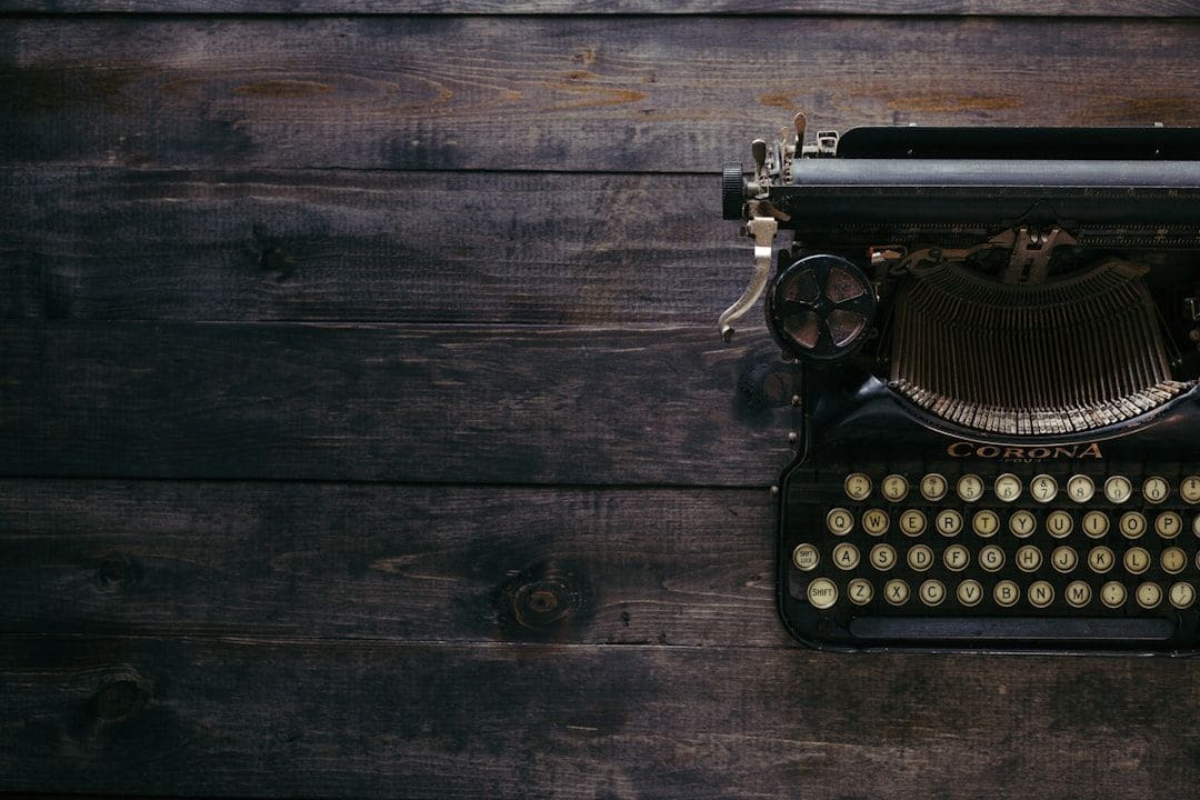 Writing a message at a desk