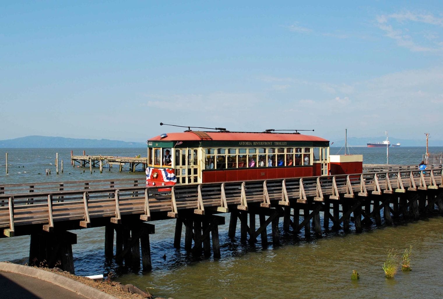Riverfront trolley in Astoria Oregon