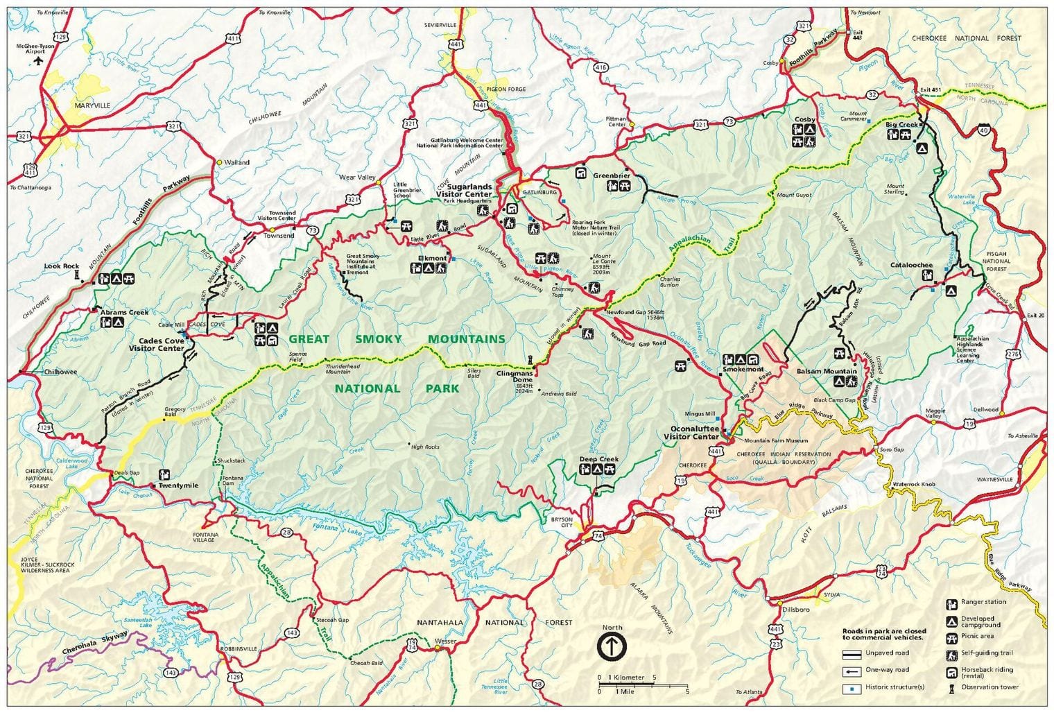 Chimney Tops Picnic Area and Trails
