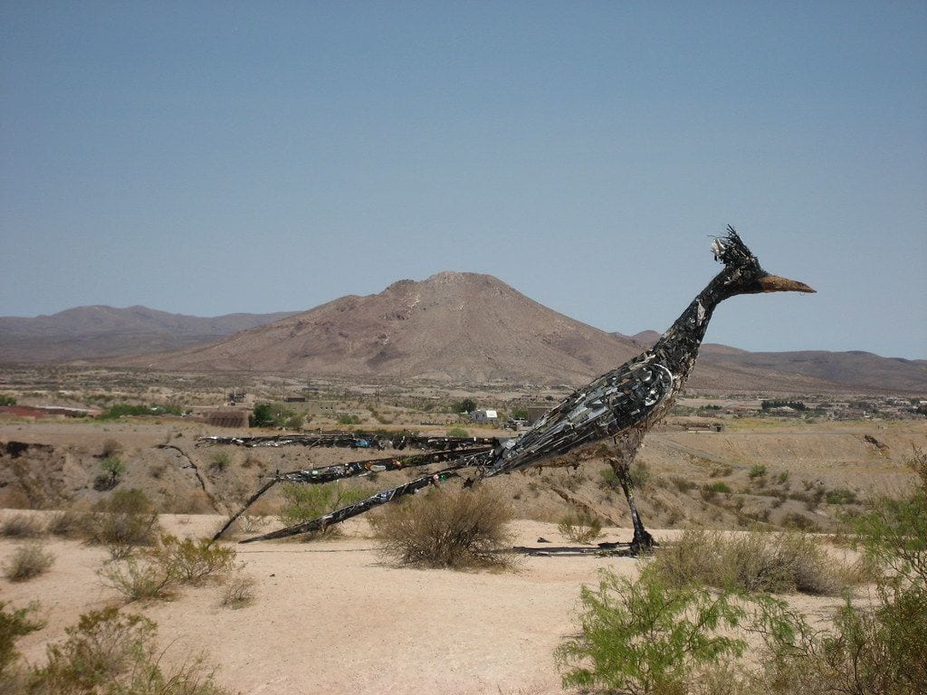 Recycled Road Runner Sculpture1, Las Cruces, New Mexico