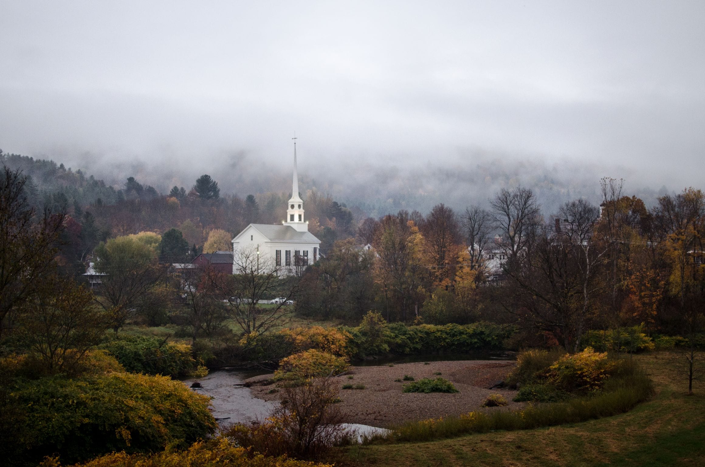 Scenic view of Stowe, Vermont